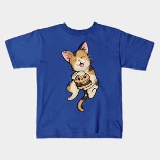 Stray Kitties Burger Cat Kids T-Shirt